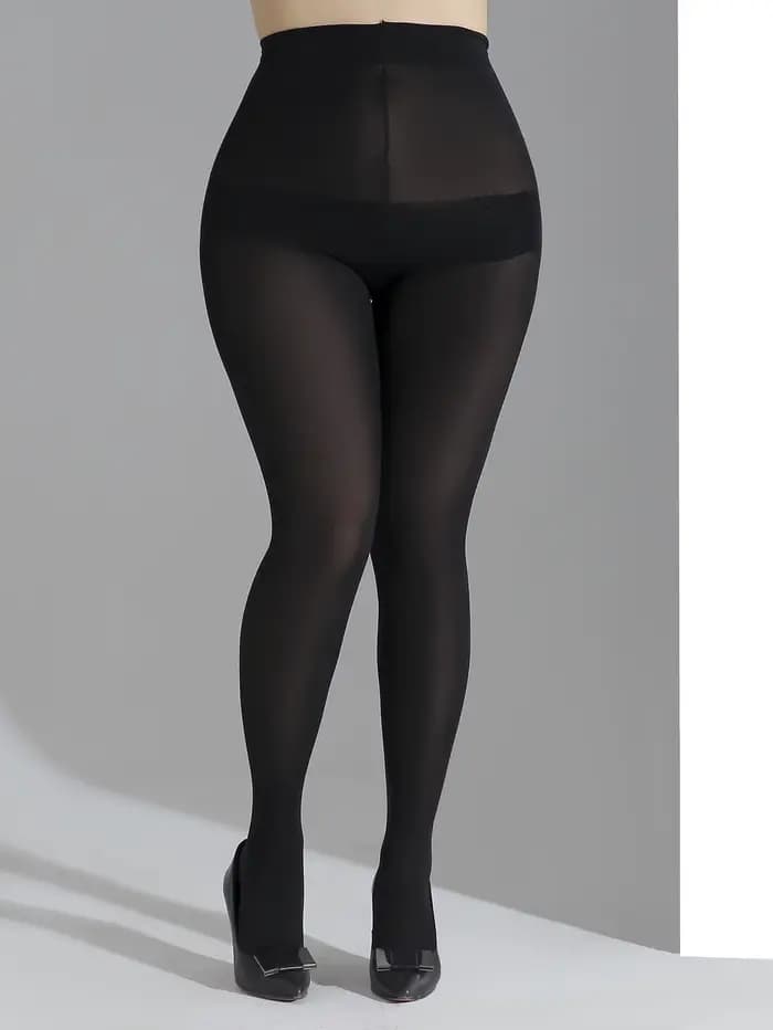 Une paire de collants noirs pour femmes, grande taille, mode, grande taille