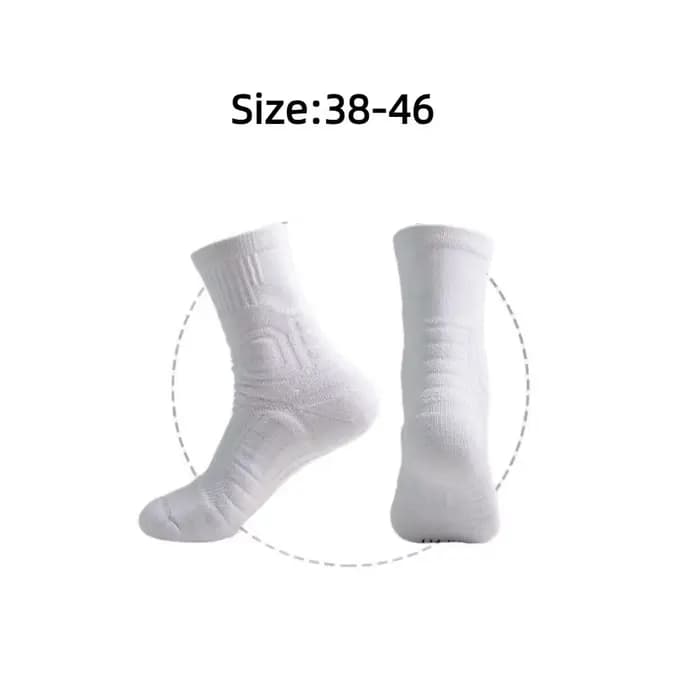 Chaussettes de basket-ball pour hommes, antidérapantes, confortables, de sport, bas de serviette, mi-longues, pour course à pied, cyclisme, course à pied