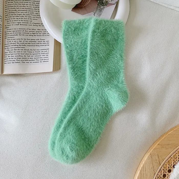Chaussettes de genou en fourrure de vison pour femmes