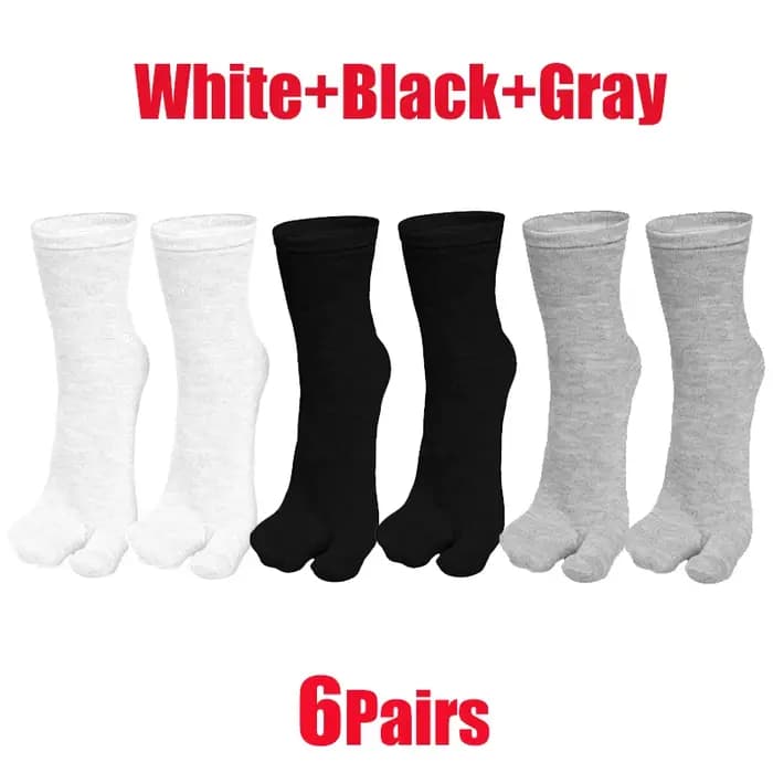 3/6 paires de chaussettes Tabi pour hommes et femmes