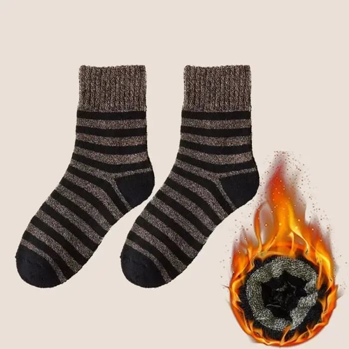 1/5 paires de chaussettes d'hiver en laine mérinos pour hommes