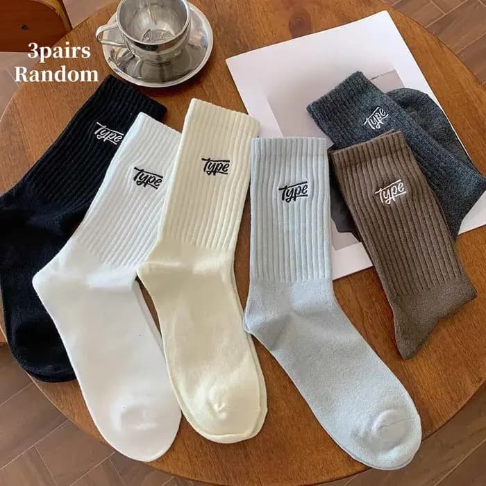 6/3 paires de chaussettes de sport mi-mollet pour hommes à la mode, motif de lettres, chaussettes hautes adaptées au printemps, à l'été et à l'automne, adaptées au sport et à un usage quotidien.