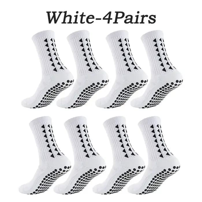 6 paires de chaussettes de sport antidérapantes pour hommes et femmes, chaussettes de football, chaussettes de rugby, chaussettes de cyclisme, chaussettes de course à pied, chaussettes d'exercice, cha