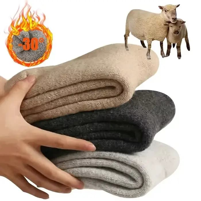Nouveau hiver Super plus épais chaussettes chaudes laine hommes femmes