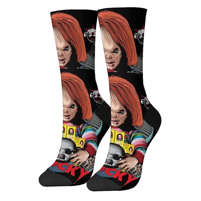 Chaussettes de sport sur le thème du film d'horreur pour hommes