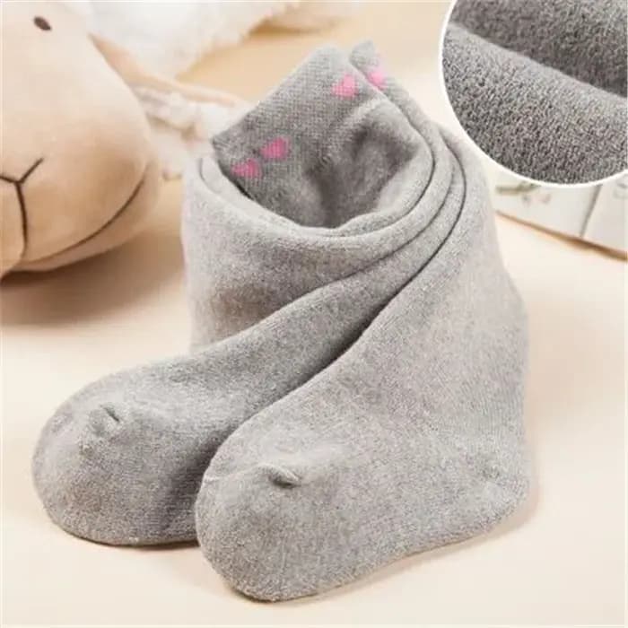 Collants d'hiver en coton doux pour bébé fille, épais en éponge, imprimé cœur, pour enfants de 0 à 6 ans