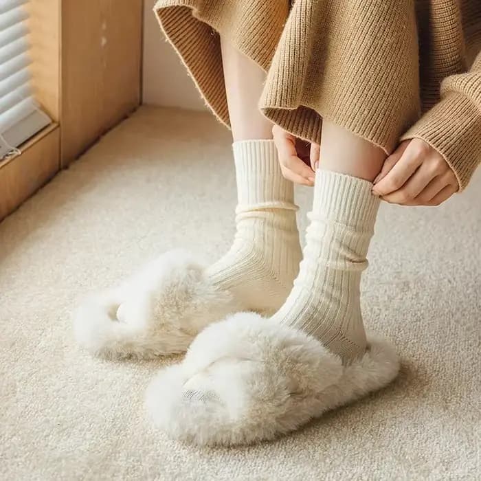 Chaussettes Rayées de Style Coréen pour Femme, Chaudes et Confortables, Rétro, Simples, à la Mode, Nouvelle Collection Automne Hiver