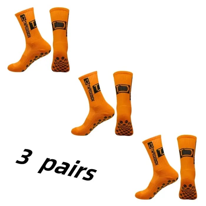 3 paires/lot nouveau dans antidérapant Tapedesign chaussettes de Football mi-mollet