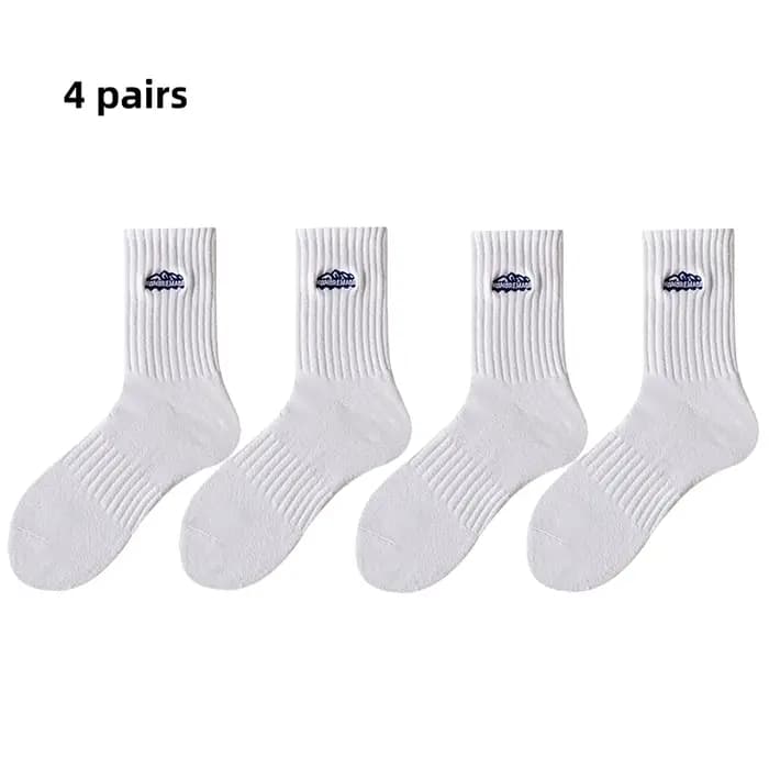 Chaussettes mi-mollet côtelées rétro pour hommes