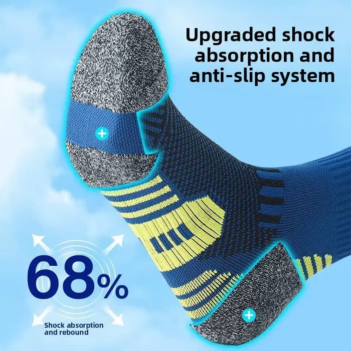 Chaussettes de sport pour hommes, chaussettes de course à pied, de randonnée en plein air, respirantes, professionnelles, absorbant les chocs, chaussettes de cyclisme extensibles