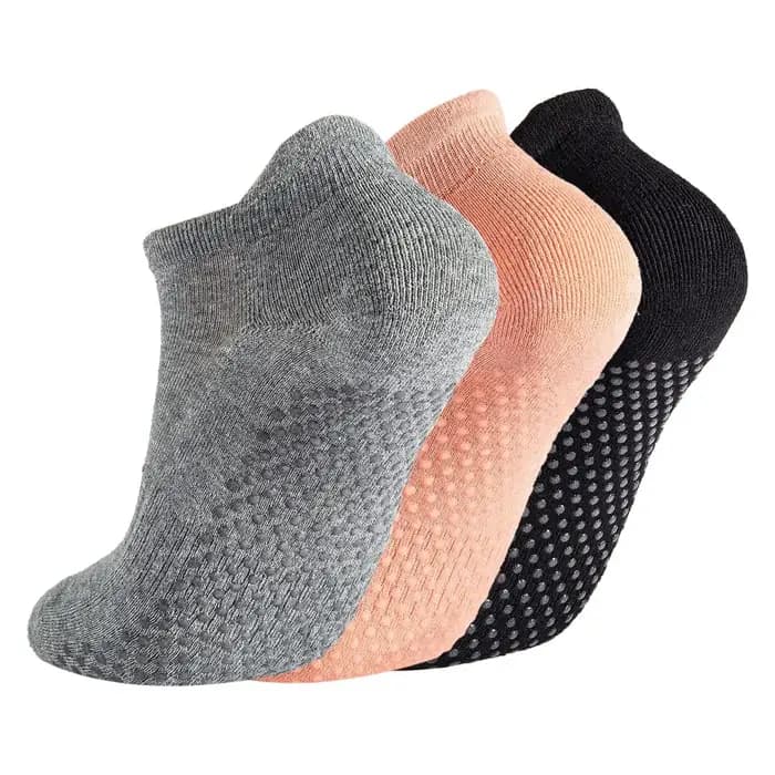 Chaussettes de Yoga Antidérapantes pour Femme, 3 Paires