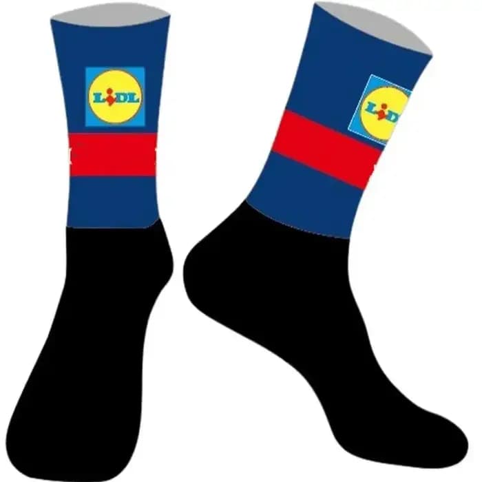 LASER CUT ONE PAIR 2025 LIDL TEAM Chaussettes de cyclisme antidérapantes pour vélo de course MITI respirant pour hommes et femmes