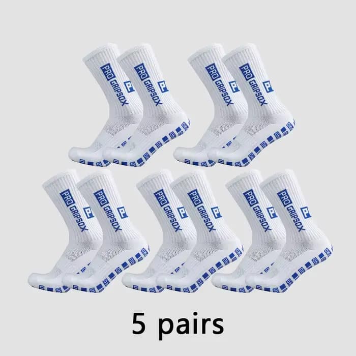5 paires de chaussettes antidérapantes PRO Grip pour le football, pour hommes et femmes, chaussettes de sport antidérapantes avec coussinets de préhension pour le football