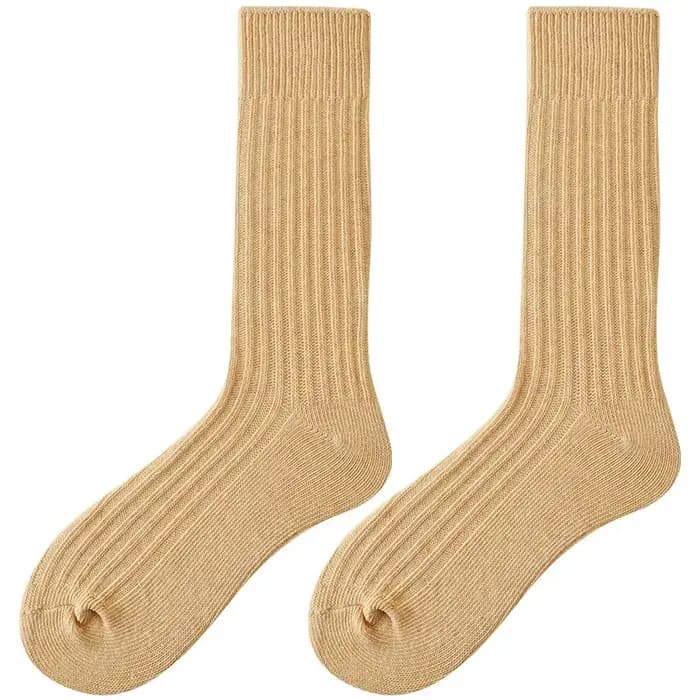 Femmes longues Tube chaussettes coton biologique Sport décontracté haute genou