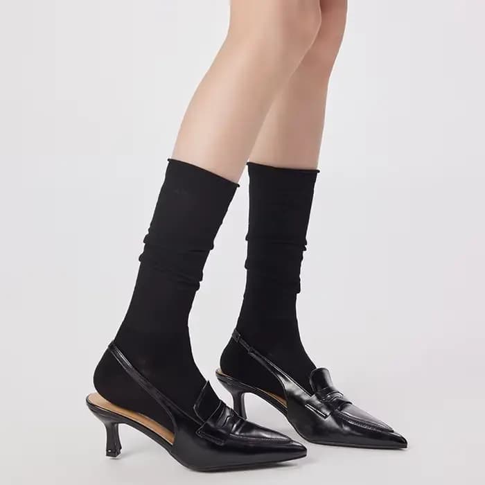 Chaussettes à manchette en laine Ultra fine haut de gamme pour femmes