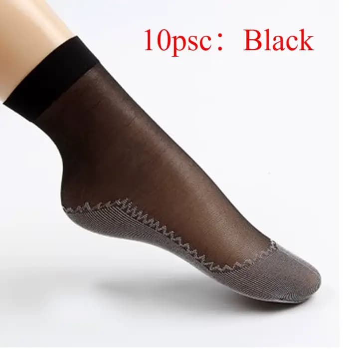 10/20 paires de chaussettes courtes femmes ultra-mince élastique dentelle chaussette transparente fe