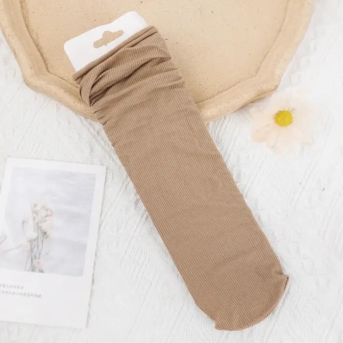 Chaussettes colorées At No Pilling pour femmes, Rib Goo Ice, Chaussettes fines pour femmes, Chaussettes à tube haut, Streetwear, Style universitaire, Printemps, Été