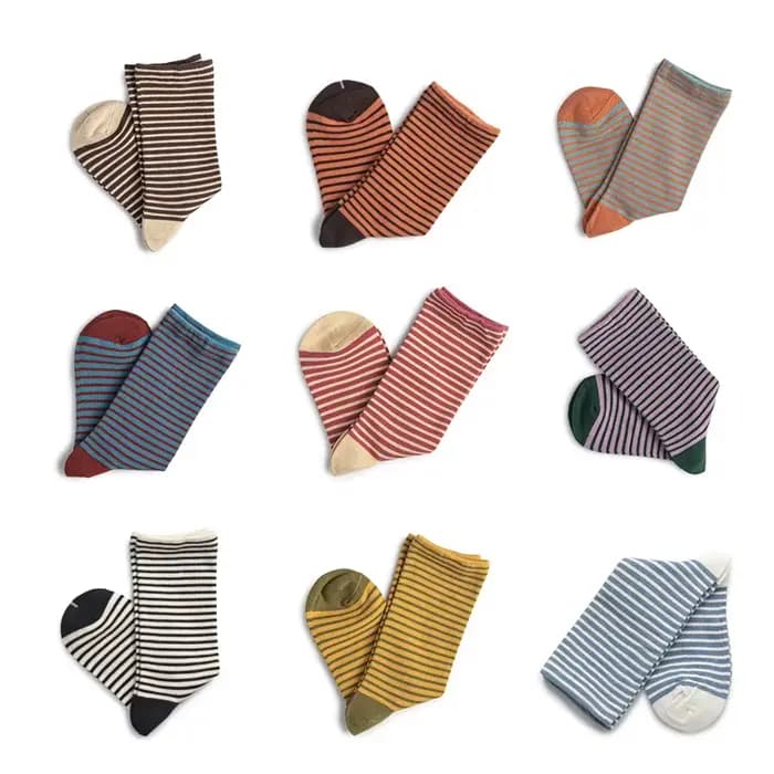 Chaussettes françaises Vintage en coton rayé pour femmes, mode décontractée, confortables, automne hiver, Style collège, cadeaux Soxs