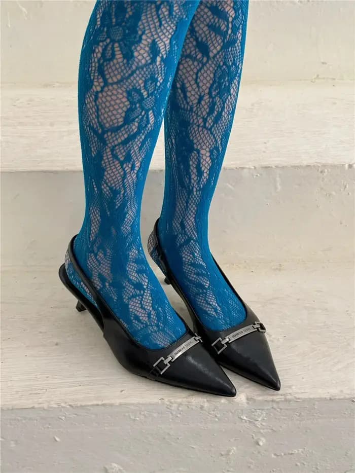 Collants gothiques sexy à motif rayé pour femmes