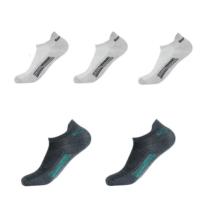 5 paires/lot haute qualité hommes cheville chaussettes respirant coton sport maille décontracté athlétique mince coupe courte Sokken grande taille