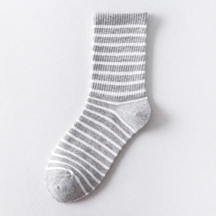 Hommes chaussettes coton respirant coloré grille rayure décontracté affaires