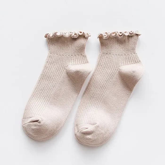 1 paire de chaussettes à volants pour femmes