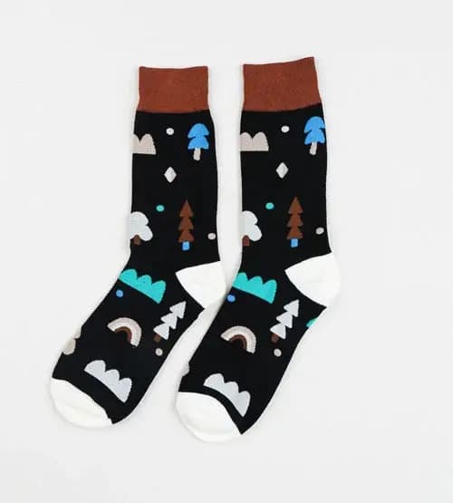 Chaussettes de rue peinture à l'huile française pour hommes et femmes