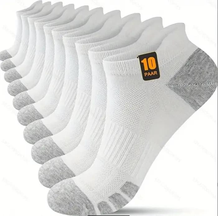 10 paires de chaussettes de sport basses pour hommes et femmes