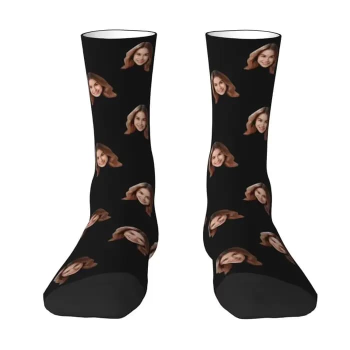 Chaussettes personnalisées avec Photo de visage pour hommes et femmes, unisexe, nouveauté, concevez