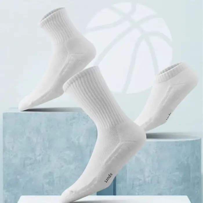 Chaussettes de sport respirantes et absorbant la sueur à fond épais pour hommes avec coussin inférieur pour la course à