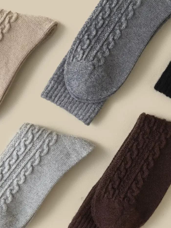 Chaussettes longues en laine mérinos 100% pour femmes