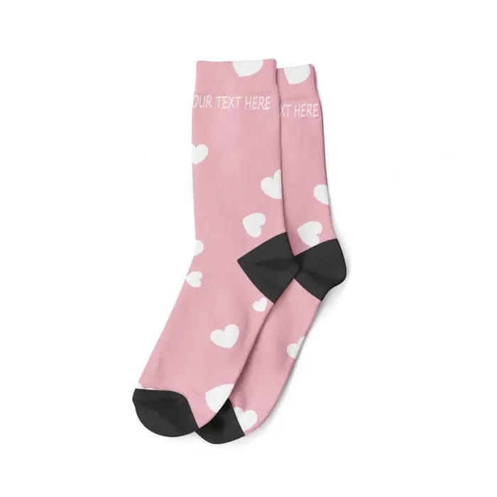 Chaussettes d'amour personnalisées avec impression 3D