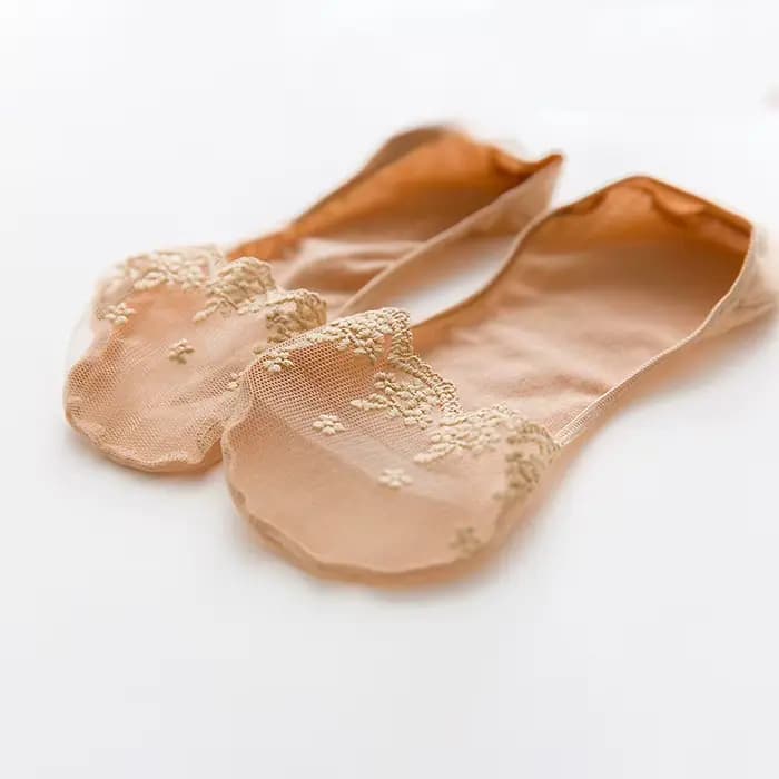 Chaussettes Transparentes Courtes en Dentelle pour Femme