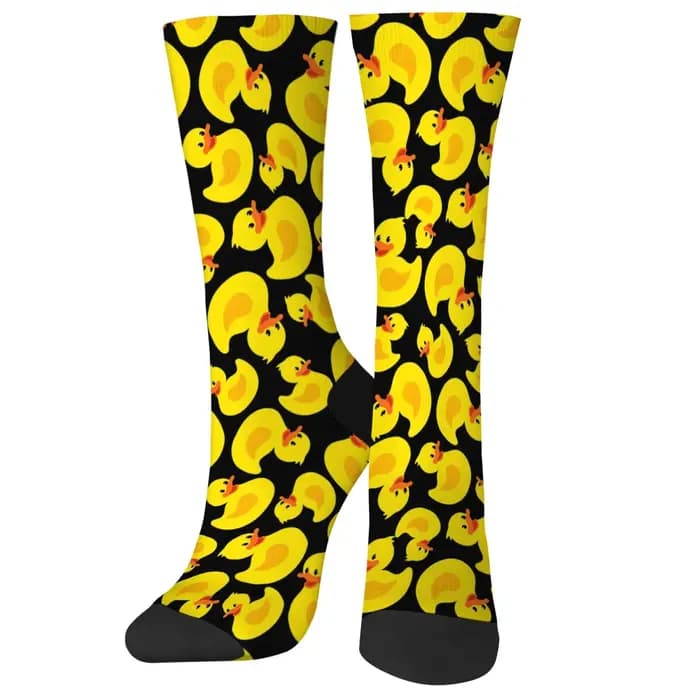 Chaussettes de dessin animé de canard en caoutchouc drôle nouveauté