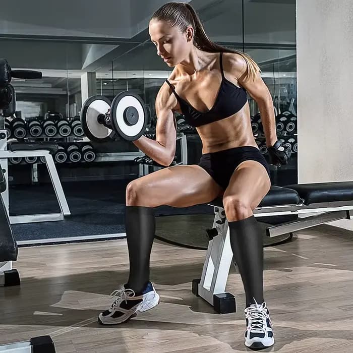 Les chaussettes de compression pour femmes Circulation15-20 mmHg sont le meilleur soutien pour la course athlétique